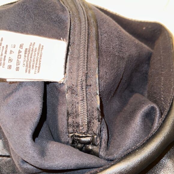 free people 6 Vegan Leather Black Stretch Zip Ankle  Elastic Waist Moto Legging - Picture 16 of 16